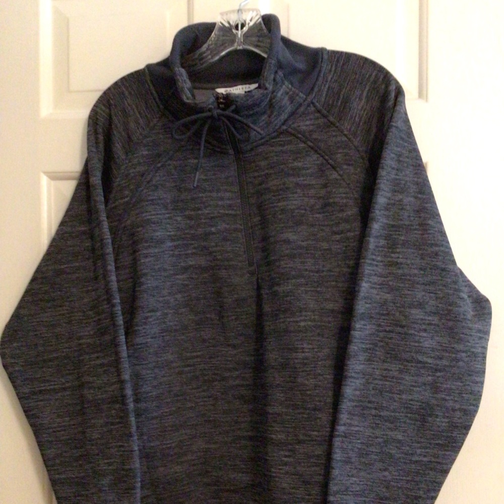 Athleta Polartec Powerstretch Quarter-zip Sweatshirt, charcoal, XL